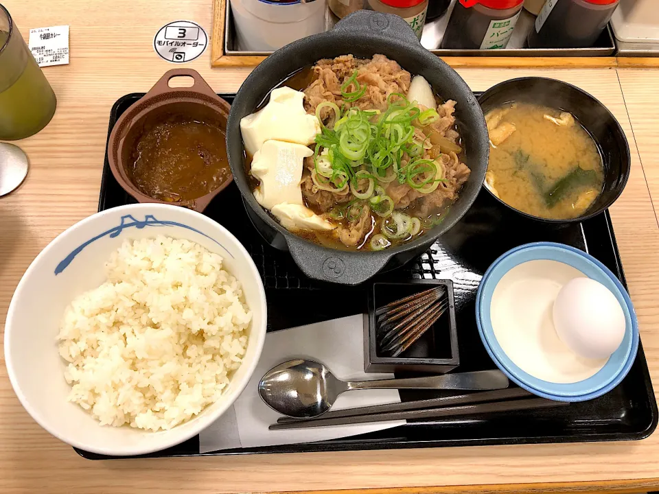 牛鍋膳+ちょい足しカレー|しのぶさん