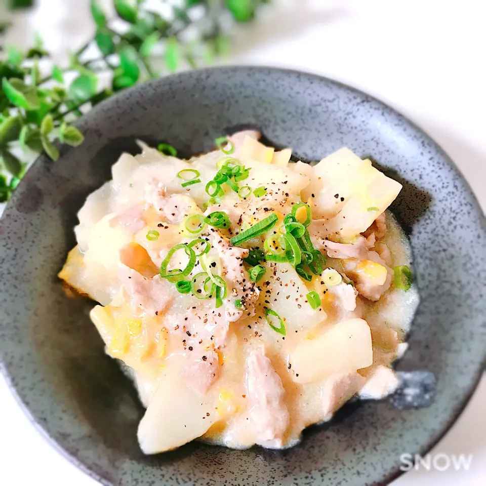 ミルフィーユ白菜リメイク　白菜と豚肉のクリーム煮|オーロラさん