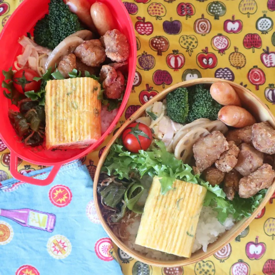 中学生男子年子弁当🍱まぐろの竜田揚げ|なかじー。さん