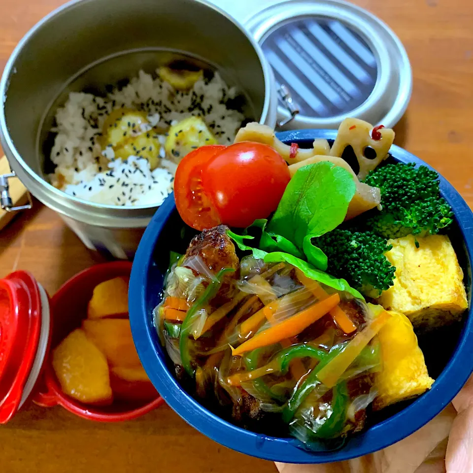 栗ごはん&白身魚の野菜あんかけ|てんさん