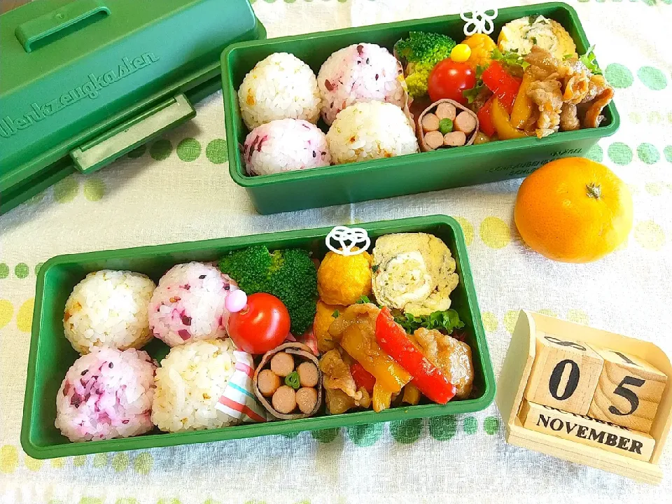 Snapdishの料理写真:🍱今日の息子達のお弁当|tomoさん