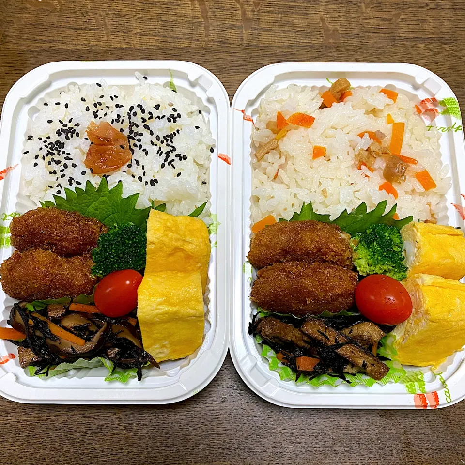 Snapdishの料理写真:娘＆自分弁当♪20.11.6|れもんてぃさん