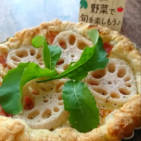 「れんこん」を使ってみたSnapdishの料理・レシピ写真:蓮根パイ  らでぃっしゅぼーやの旬野菜 れんこんを使って