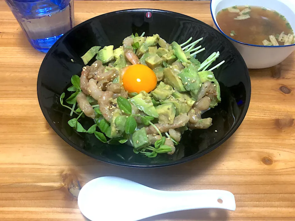 甘エビとアボカドの漬け丼|saknさん