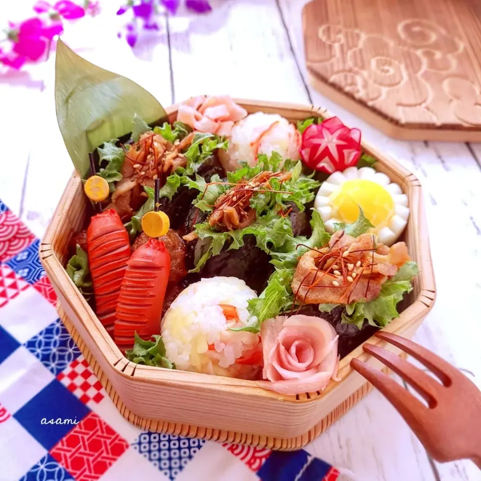 パッカンおにぎり弁当|asamiさん