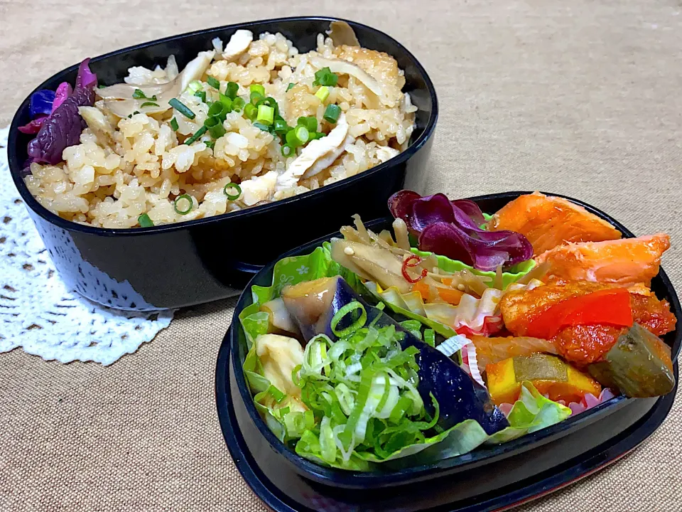 🐓🍆鶏肉と茄子のおろしポン酢煮弁当|eiyadeさん