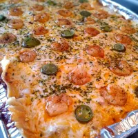 Snapdishの料理写真:My favorite Seafood Lasagna with jalapenos on top|Gaines Ashleyさん