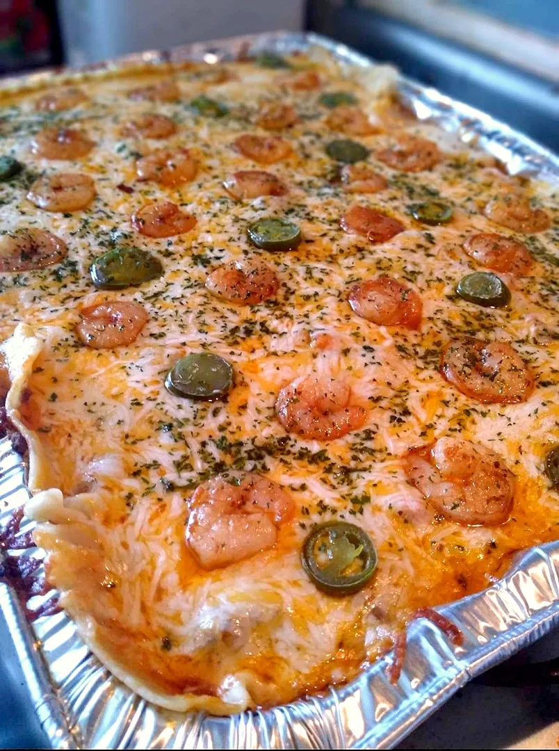 My favorite Seafood Lasagna with jalapenos on top|Gaines Ashleyさん