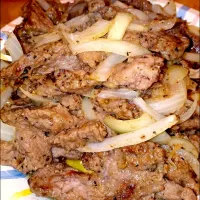 sauteed fajita steak with sauteed onions|Gaines Ashleyさん