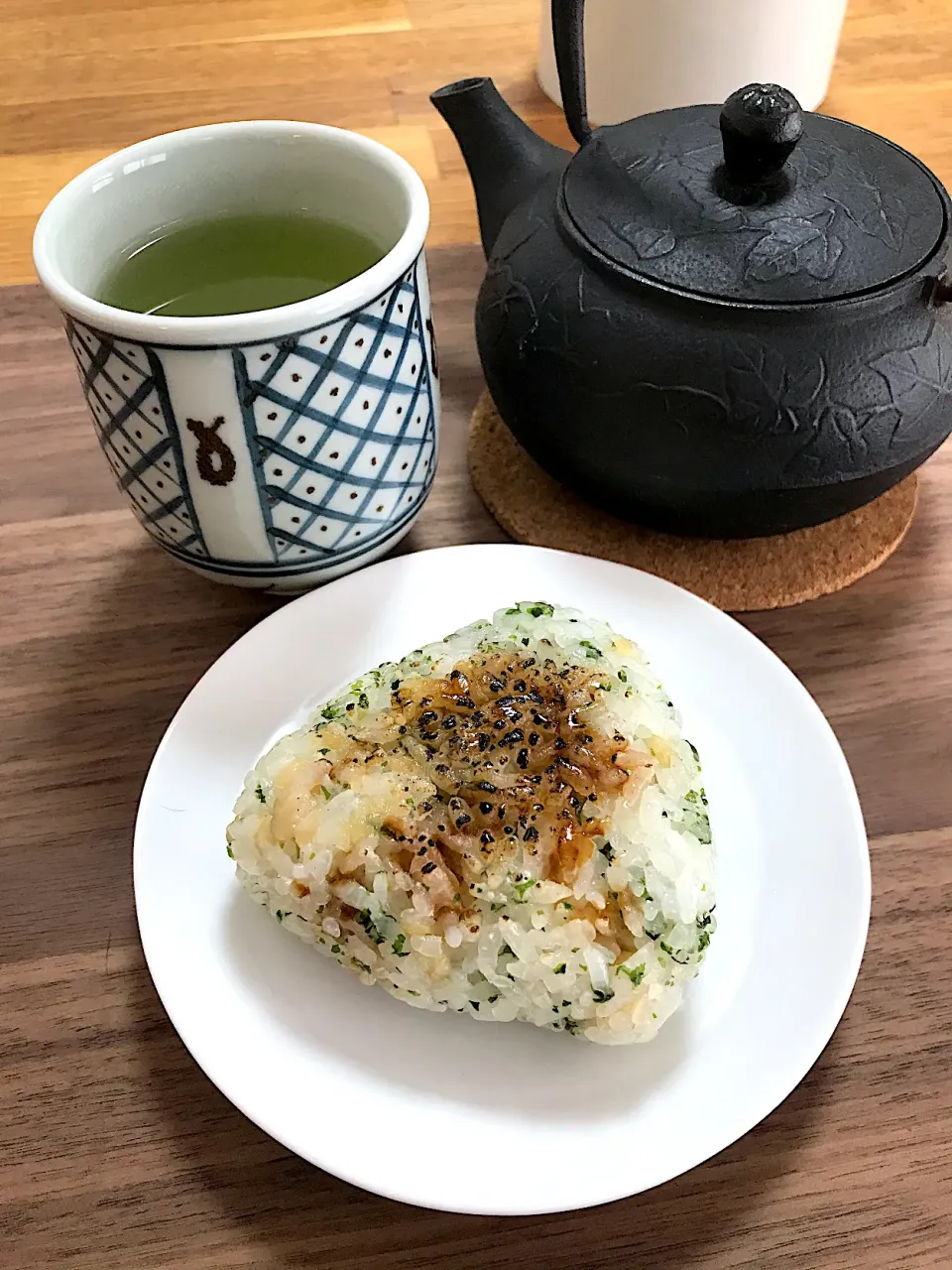 Snapdishの料理写真:おはよう焼きたぬき🍙(o⁰⊖⁰o)|morimi32さん