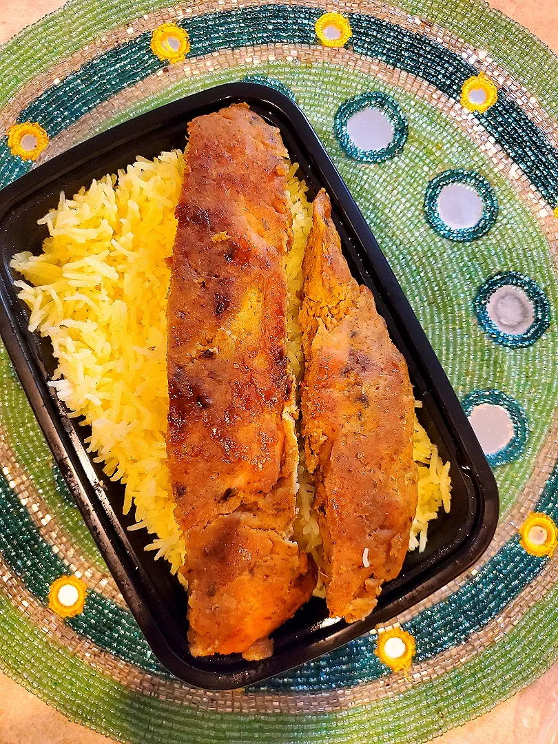 chicken kabab with raisen rice|Smriteさん