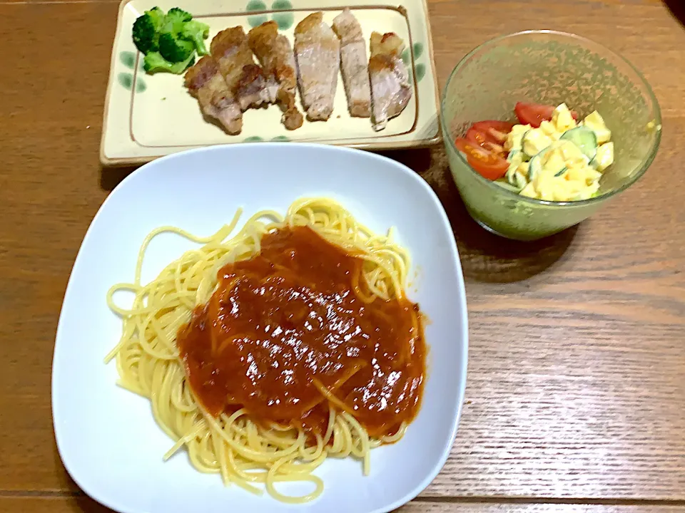 かなりおおざっぱな、試合の間の夕ご飯😅|もぐぷーさん