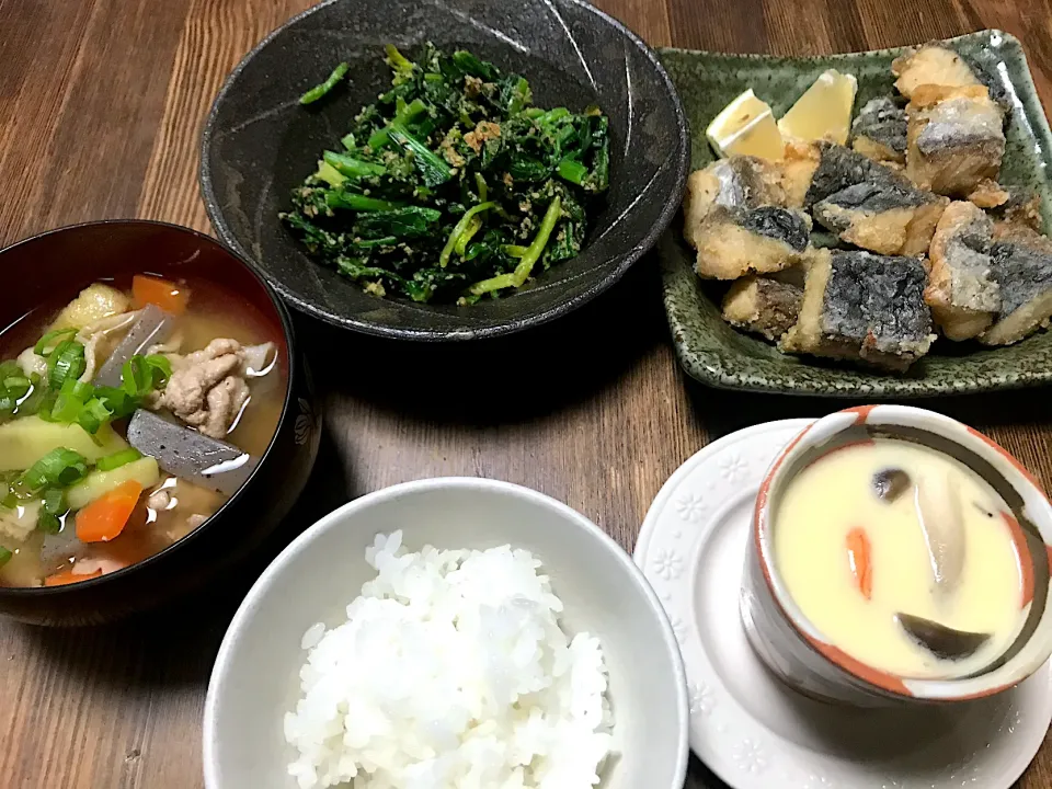 鰆の竜田揚げ♫茶碗蒸し|yummy tommyさん