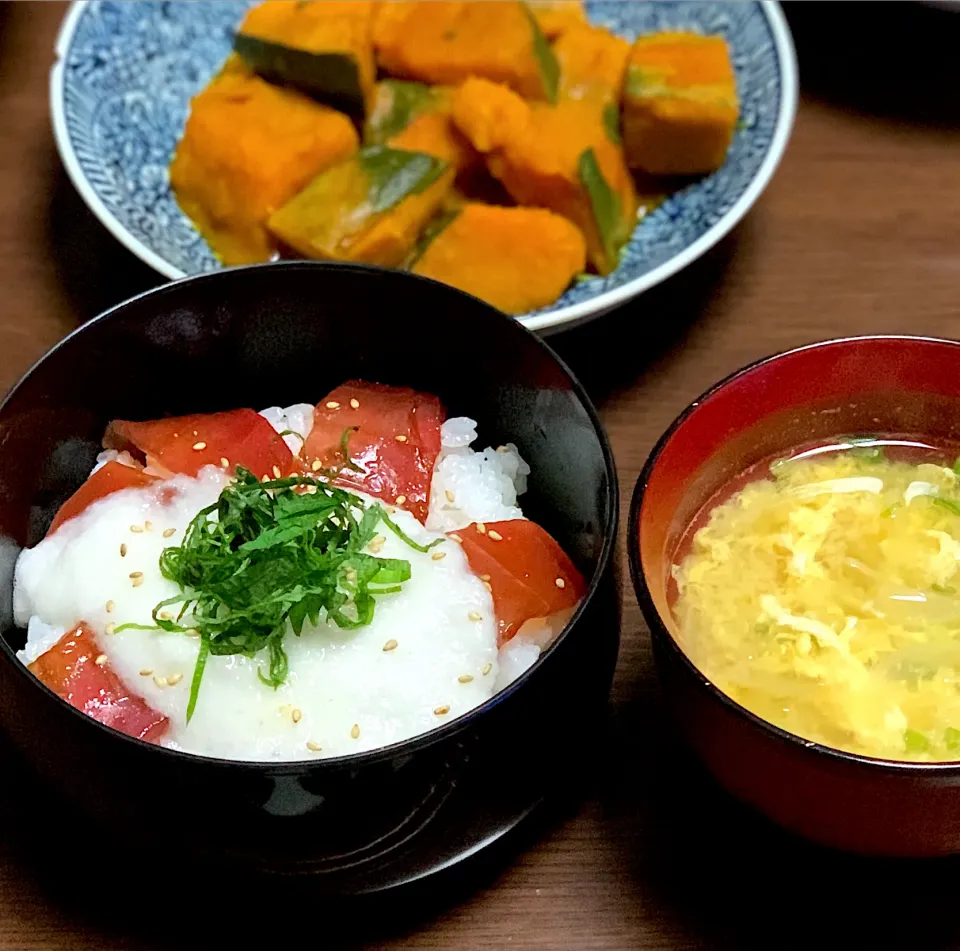 漬け丼　マグロがそんなに好きじゃない私は 山芋の比率が多い😅|sakiさん