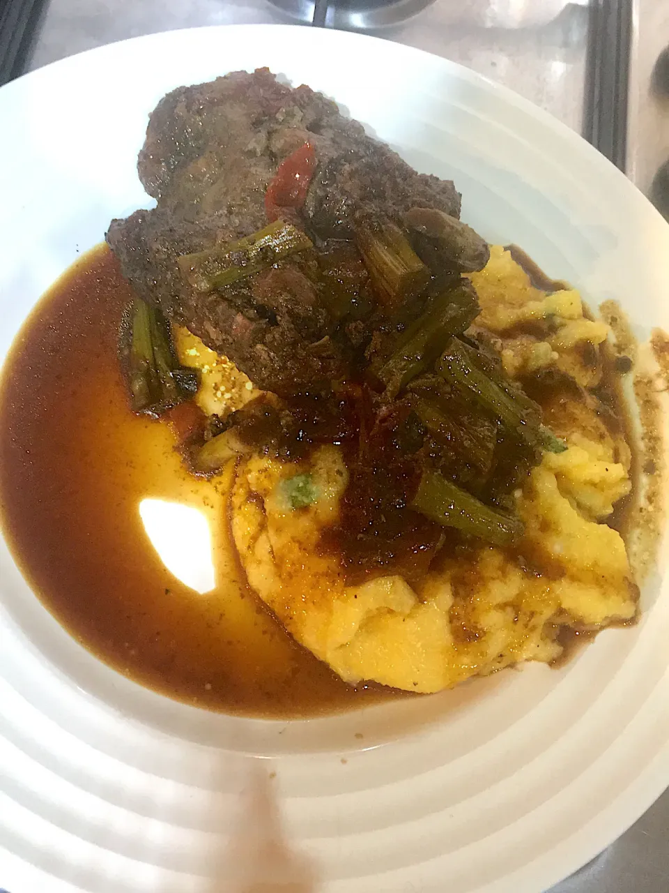 Polenta and stewed chicken|Leona A Williamsさん