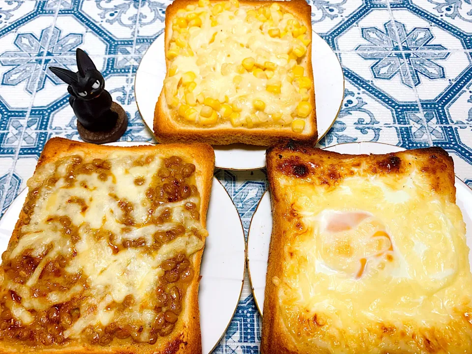 Snapdishの料理写真:トースト3兄弟🍞|くろねこっく🐈‍⬛さん