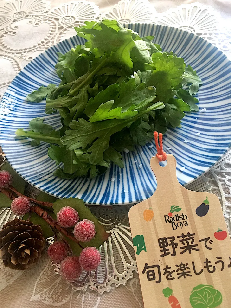 ミミちゃんママさんの料理 春菊のごま油と塩で和えただけのサラダ🥗だけど絶品❤️|chokoさん