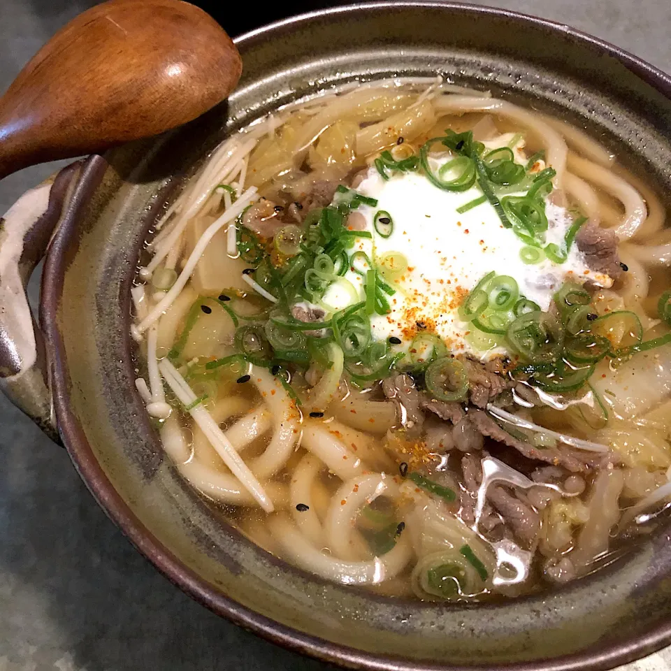 鍋焼き肉うどん|nao子さん