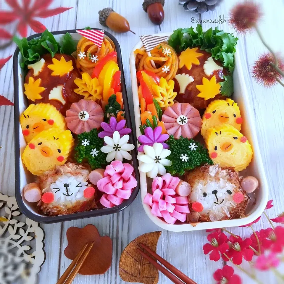 紅葉🍁ハンバーグ弁当|ayano.adshさん