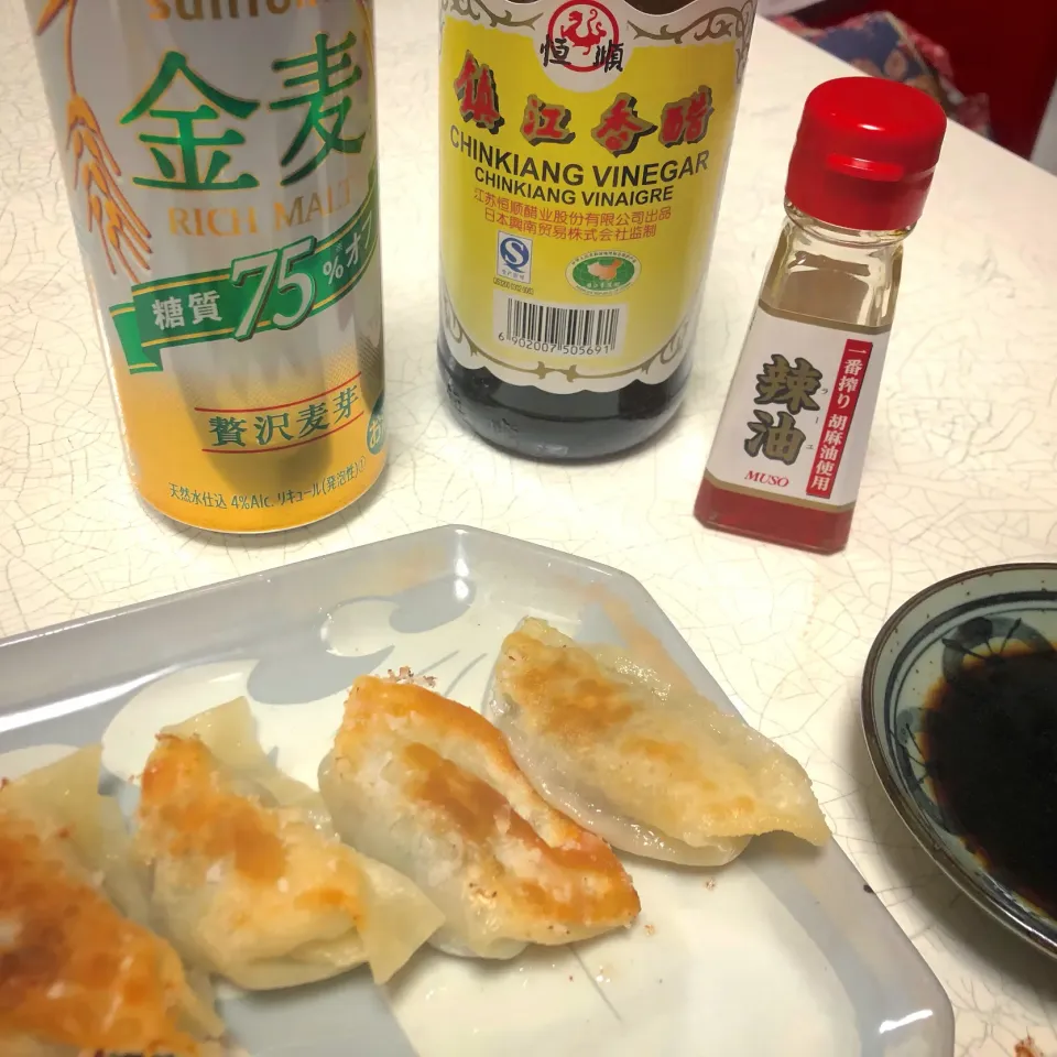 Snapdishの料理写真:先行試作型大葉餃子🥟　失敗作😵|Yossarianさん