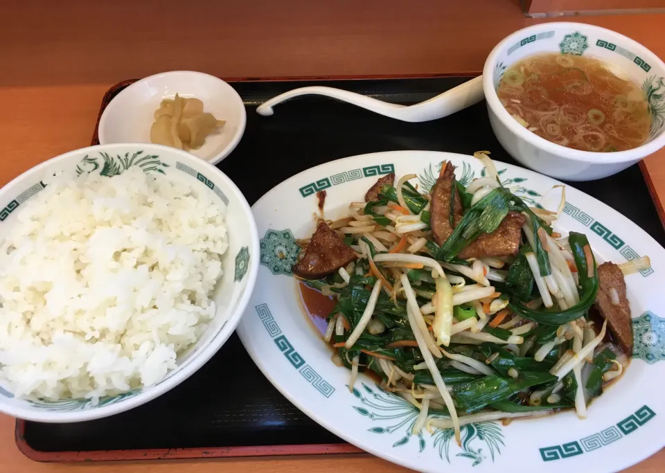 ニラレバ炒め定食|フージさん