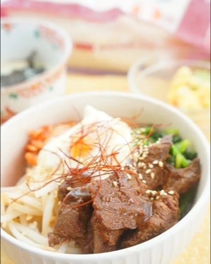 Snapdishの料理写真:エゾシカ肉のビビンバ丼|ちいさなしあわせキッチンさん