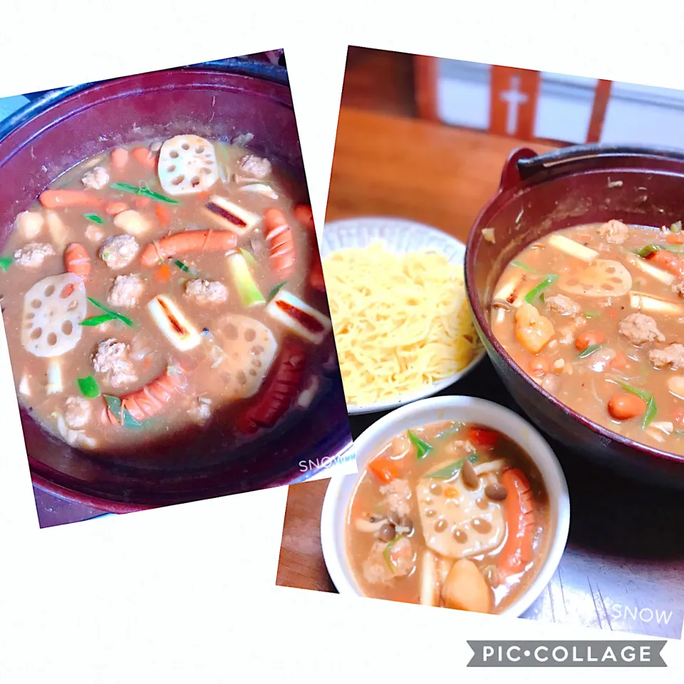 カレーリメイクでカレー鍋つけ麺|オーロラさん