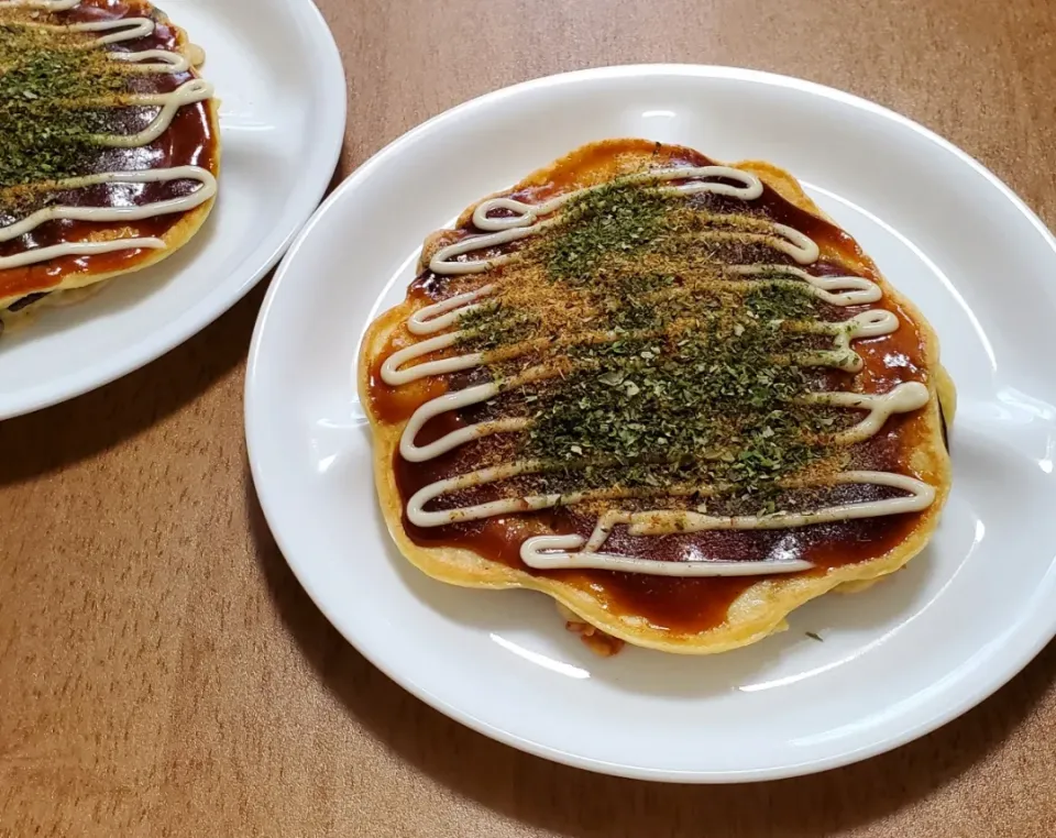 Snapdishの料理写真:なすと豆腐の入ったお好み焼き|ナナさん