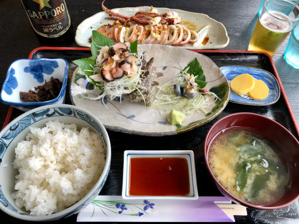 サザエのお刺身定食|Kashimanakitchenさん