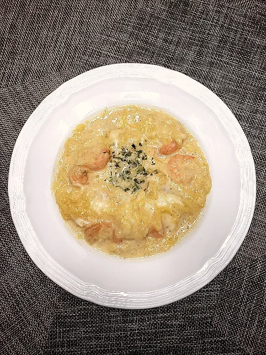 Keto Shrimp Alfredo 
Cal:425 Fat:12 Carb:6 Protein:25|Jesse Smithさん