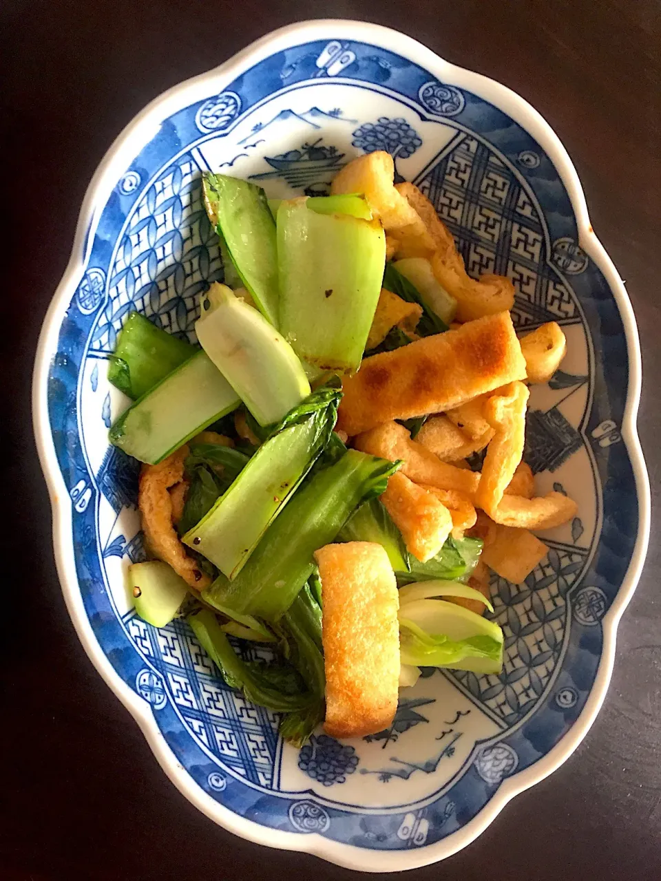 チンゲン菜と油揚げの炒め物|あろっぱさん