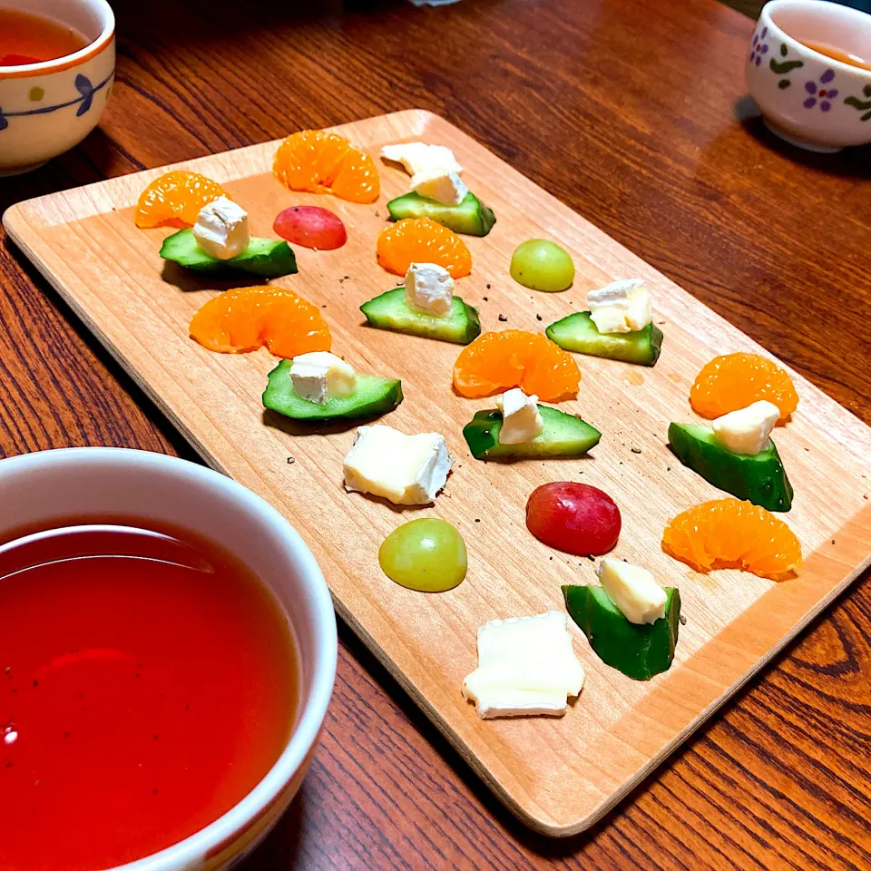 おつまみプレート🍊🧀|めいこさん