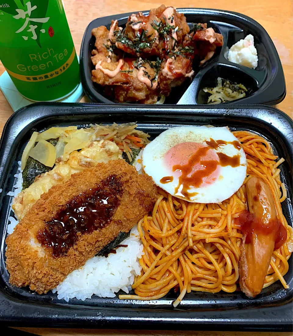 Snapdishの料理写真:BIGのり弁当🍱　博多明太マヨ特から揚げ|るみおんさん