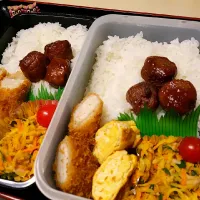 夫弁当、息子弁当