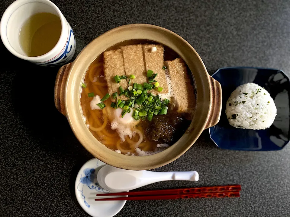 お昼ごはん『月見じゃこ天うどん』|emiさん