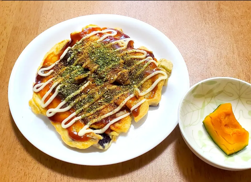 ナナの料理　なすと豆腐の入ったお好み焼き|ナナさん