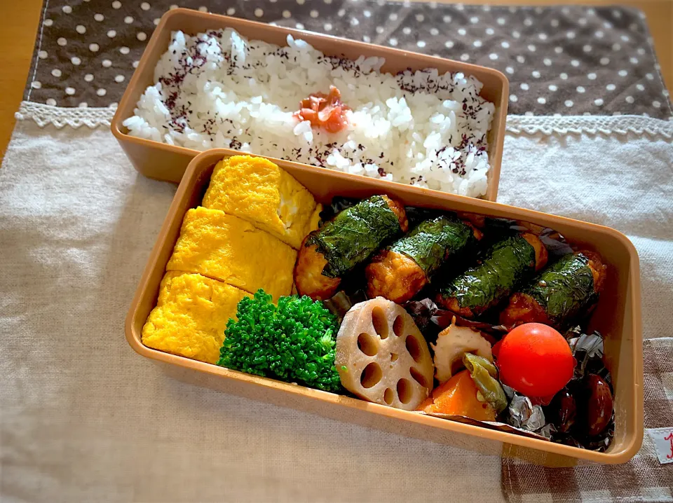 大葉つくね✨卵焼き🥚筑前煮🥕花豆😆🥦🍅🍚|あやこさん