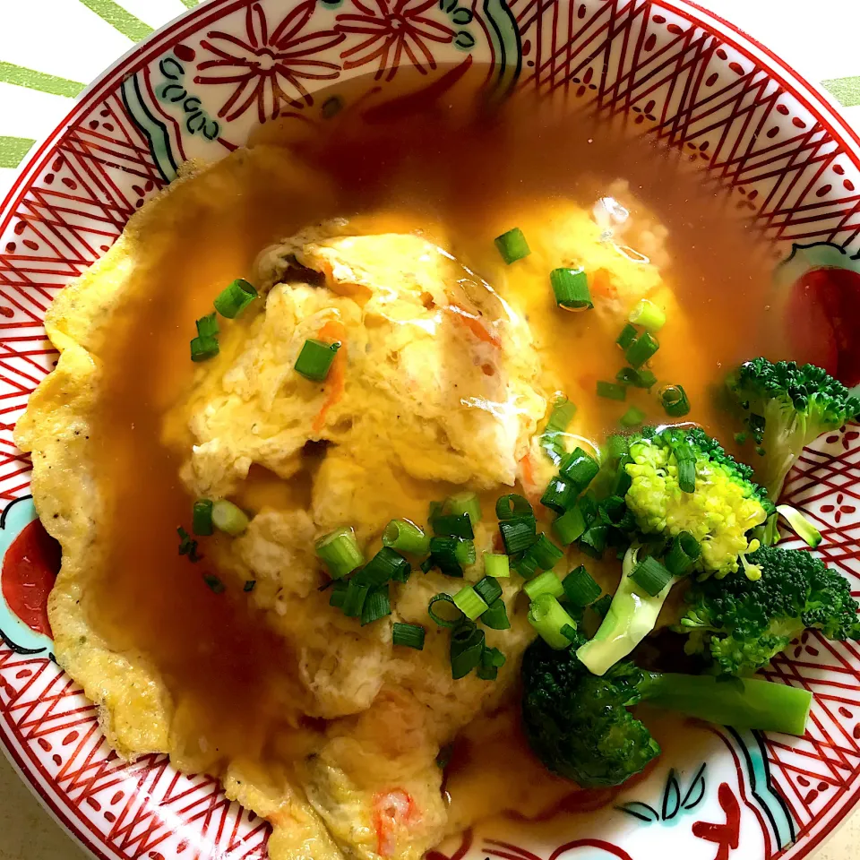 お昼は牡蠣も入ったカニカマのかに玉作りました〜🤗|てるみさん