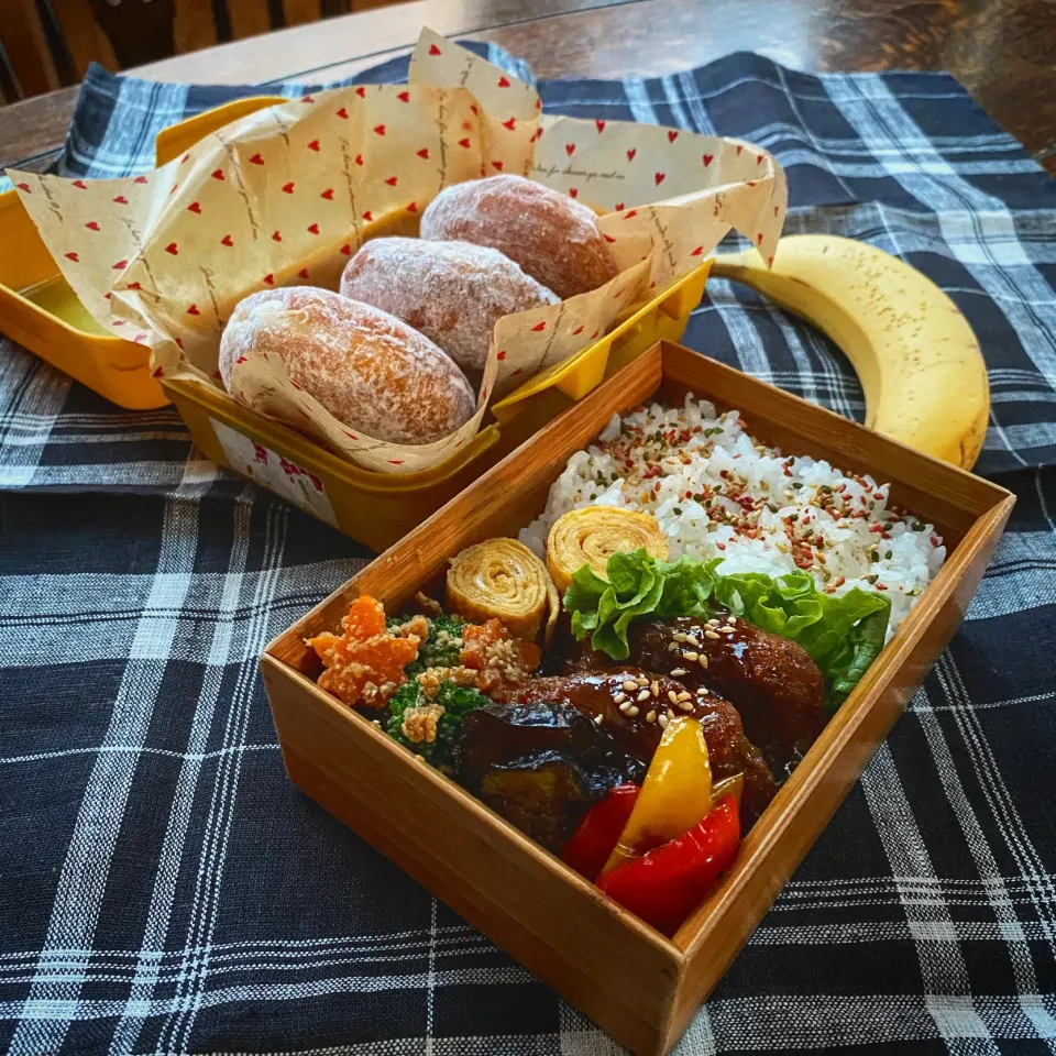 おじ弁…照り焼きハンバーグお弁当💁🏻‍♀️|カンカンさん