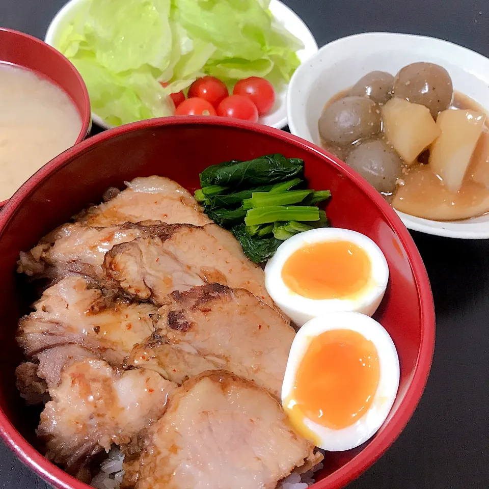 煮豚丼定食|おいもさん