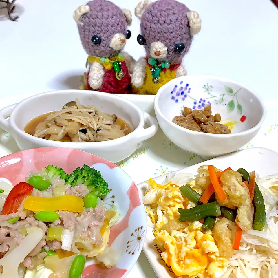 晩ご飯揖保乃糸٩( 'ω' )و|chagashiさん