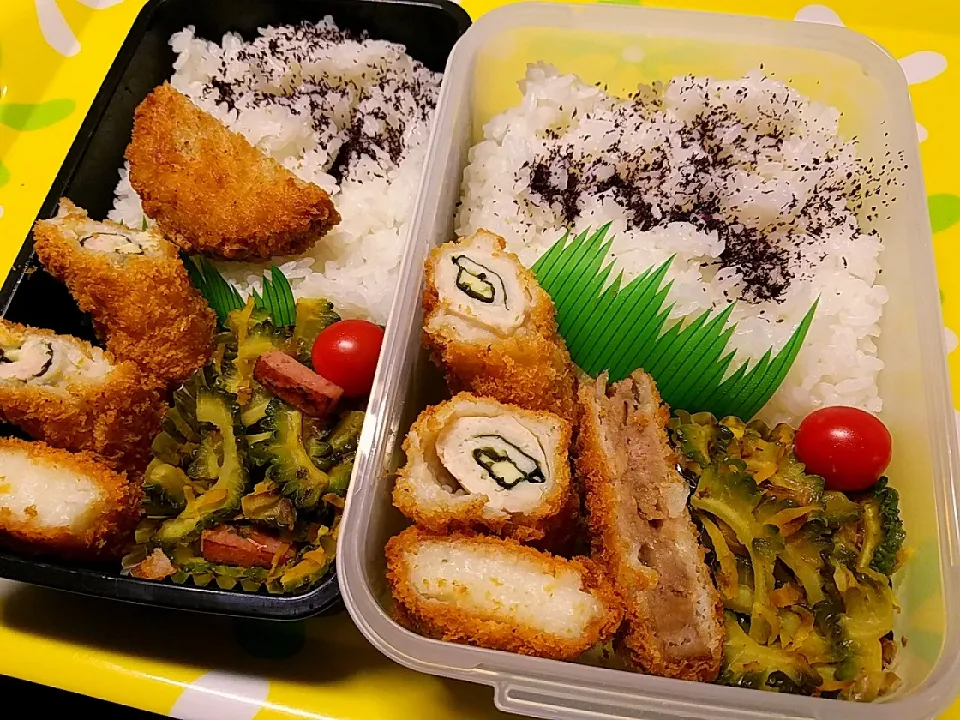 夫弁当、息子弁当|みどりさん