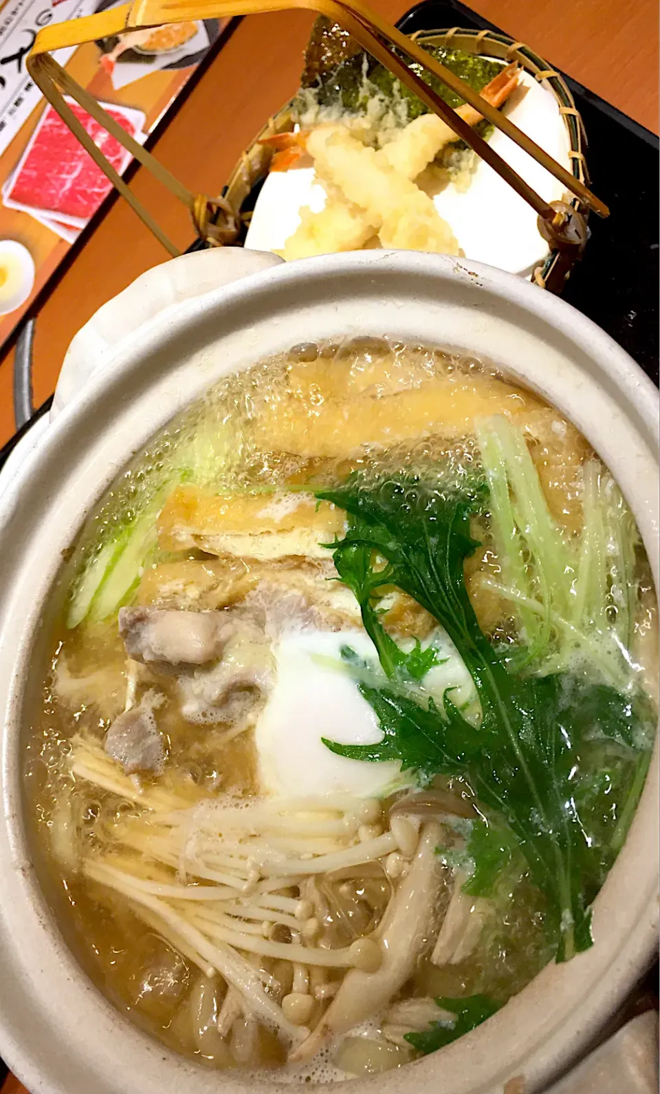 海老天鍋焼きうどん 和食さと|すくらんぶるえっぐさん