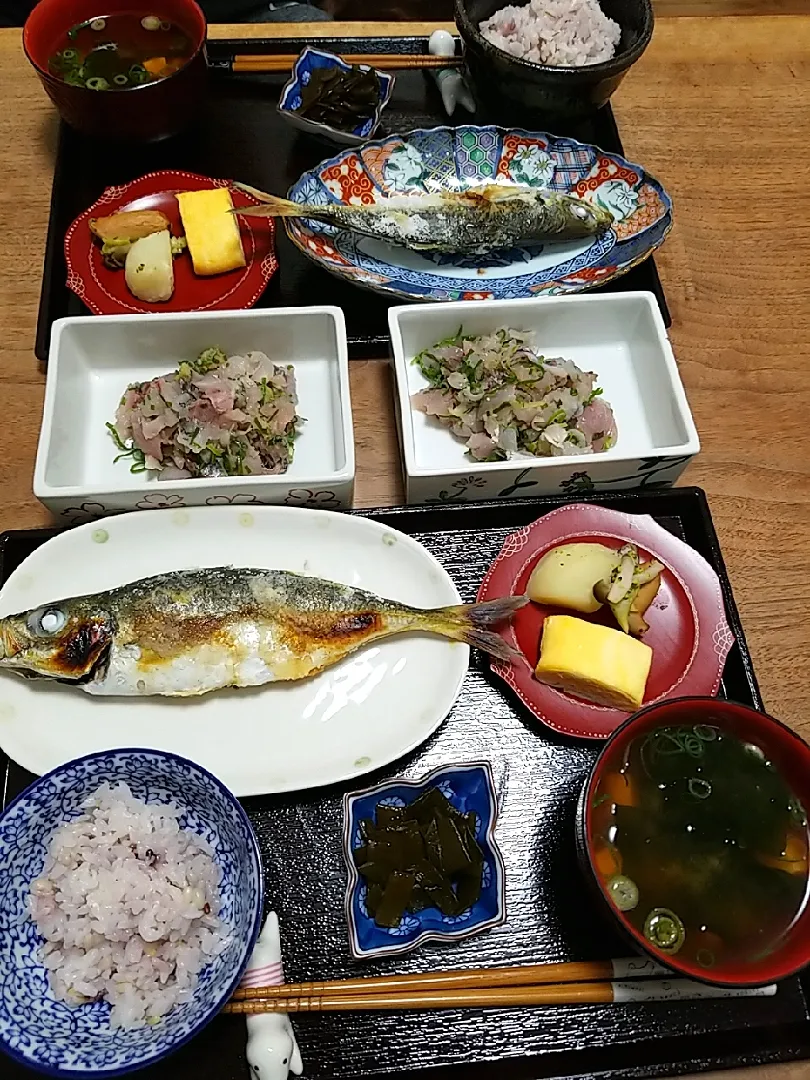 鯵のたたき、鯵の塩焼き定食|nontaさん