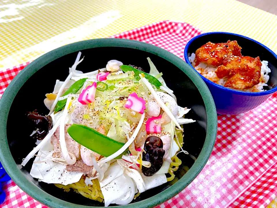 厚別ちゃんぽん麺・ミニ唐揚げ丼セット|nyama1さん