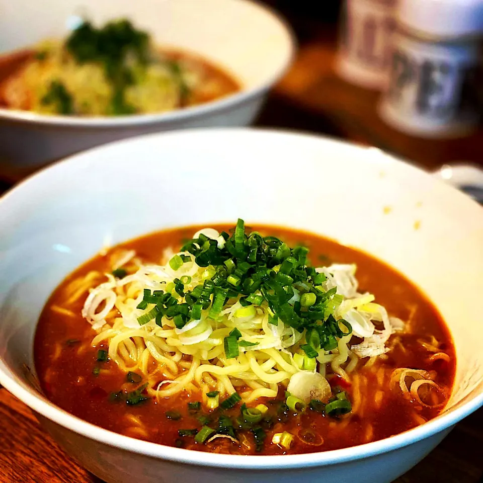 Pork Miso Stock Ramen with Fresh Noodles with Pork Strip Karaage with Hot 🥵 Spice  #ramen #soup #chefemanuel #ilovecooking #homecooking|Emanuel Hayashiさん