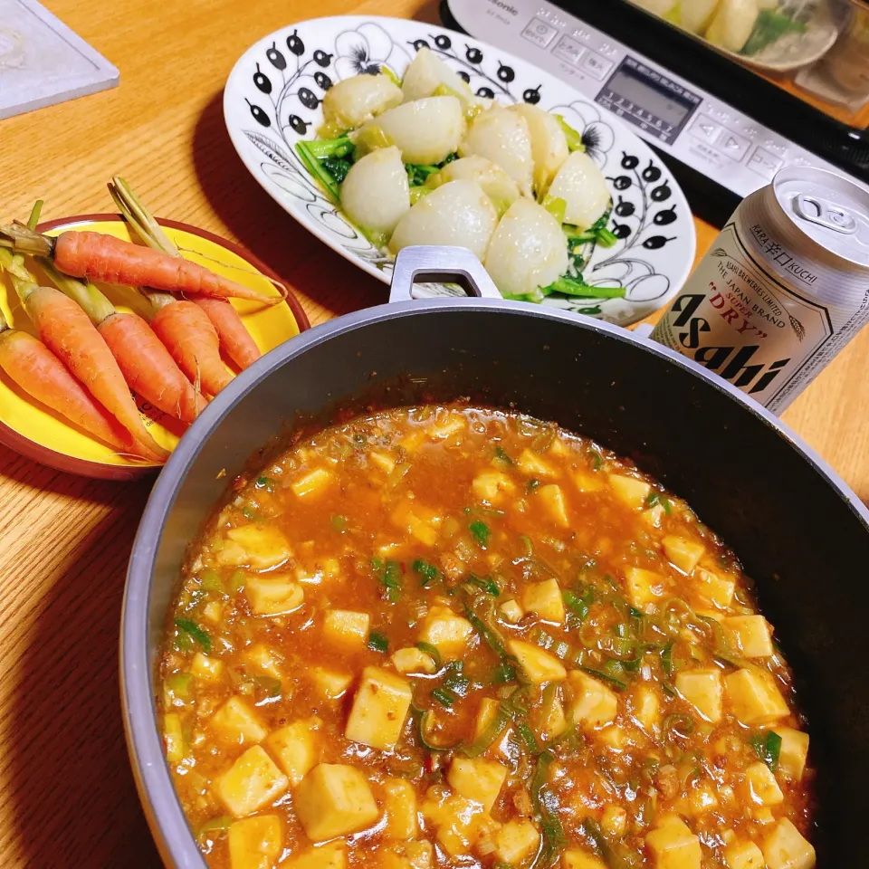 おでん🍢
‪‪麻婆豆腐‪‪
かぶのブレゼ
‪‪ぬか漬けは人参🥕|naoさん