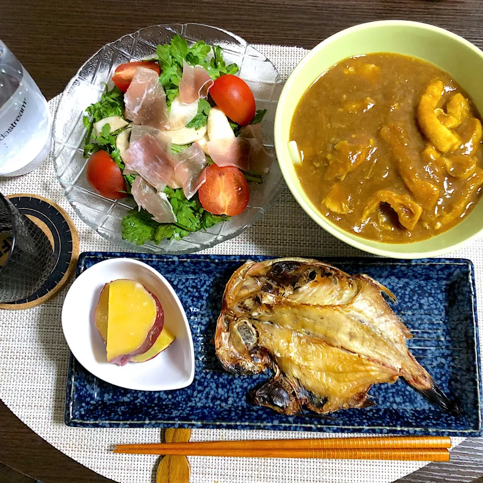 11/13晩ご飯：金目鯛＆カレーうどん|ななみんさん