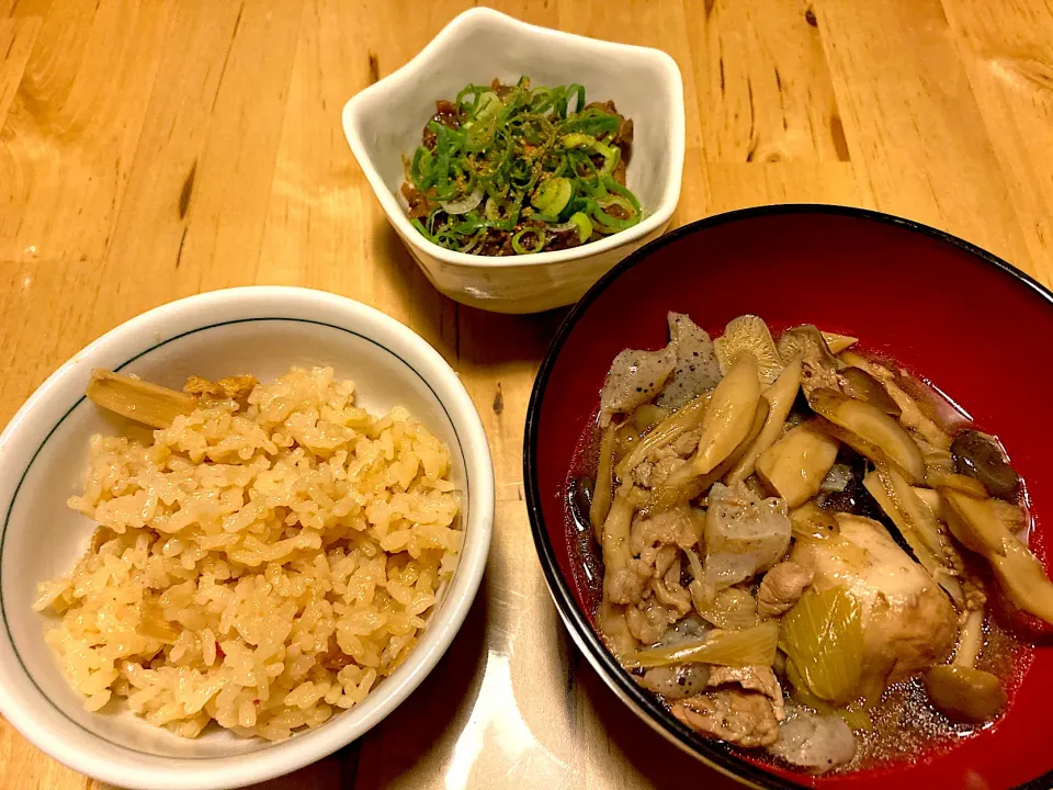 鳥もつ煮／芋煮／帆立の炊き込みご飯|ななこさん