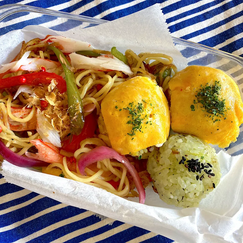 塩焼きそばとこにぎり弁当|Kさん